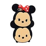 iPhone 6S Plus Case, MC Fashion Cute 3D American Cartoon Characters Minnie and Mickey Mouse Silicone Phone Case Compatible for iPhone 6S Plus & iPhone 6 Plus (Minnie and Mickey)