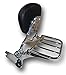 Wisdom Motorcycle Backrest sissy bar and flat luggage rack for Harley Davidson Touring Models 1997-2008