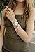 MAMONA Women's Watch Quartz Gift Set Crystal Accented Ceramic and Stainless Steel L3877GT Watches Set (Rose Gold)