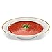 50 Disposable White Gold Trim Plastic Soup Bowls | 14 oz. Premium Heavy Duty Disposable Dinnerware with Real China Design | Safe & Reusable and Great for Parties or Weddings. (50-Pack) Gold