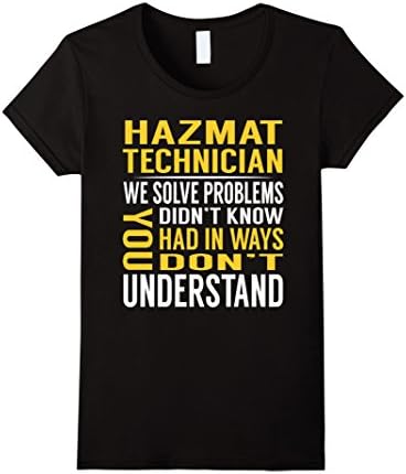 Womens Hazmat Technician Solve Problems TShirt Small Black