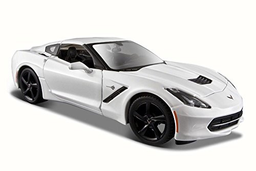 2014 Chevy Corvette Stingray Coupe, White - Maisto 31505 - 1/24 Scale Diecast Model Toy Car