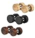 Tanyoyo Wood Cheater Fake Ear Plugs Gauges Illusion Screw Stud Earrings 3-6 pair a set