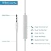 Earphones Earbuds with Remote and Mic 3.5mm Jack Headphones Standard Retail Packaging Wired Ear Buds for iPhone,iPad, iPod,Samsung Galaxy and Android Cell Phones,2Pack (Black&White)
