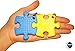Sensory Chew Necklace Premium Strength (2 Pack) for Boys, Girls, Kids and Adults. Great for Severe Chewers Autism, ADHD, Baby Teething, Silicone Puzzle Autism, Awareness Chewlery Yellow Blue