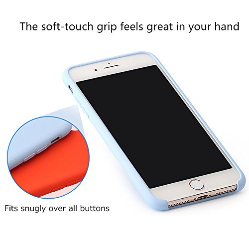 image for iPhone 7 & iPhone 8 case,YAZHAN Liquid Silicone Gel Rubber Slim Fit So