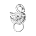 NOUMANDA Crystal White Swan Magnetic Eyeglass Pin Brooch Glasses Spec Spectacles Sunglasses Clip Holder