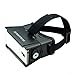 SUNNYPEAK Plastic Google Cardboard with 3D Virtual Reality Glasses & Adjustable Focal Distance for iPhone, Samsung, Nexus, HTC, Moto, LG Select Smartphones with QR Code (Black, with Magnet)