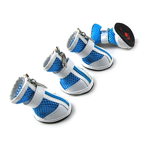 Zunea Small Dog Shoes for Hot Pavement Summer Breathable Mesh Boots