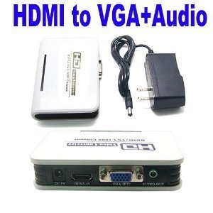 SANOXYÂ® Generic PC DVD HDMI to VGA & Audio For HDTV CRT Video Converter Box Adapter 1080P New