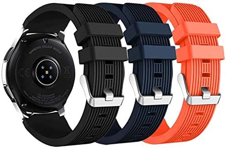 Sibode Compatible with Gear S3 Frontier Bands, 22mm Replacement Bands Quick Release Pin Compatible with Samsung Gear S3 Frontier/Classic/Galaxy Watch 46mm, 3 Pack