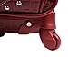 Kathy Van Zeeland Croco PVC Designer Luggage - Lightweight Expandable 20 Inch Carry on Suitcase for Women - Small Durable Bag with 4-Rolling Spinner Wheels (Burgundy)