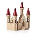 Guidecraft Tabletop Building Blocks - Castle Themed Towers and Blocks Educational Construction Set, 40 Pieces STEM Toy for Kids With Storage Bag