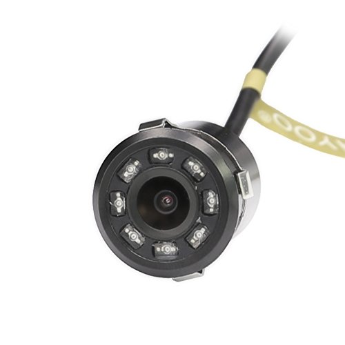 Vehicle Backup Camera,RAAYOO L003 Night Version Flush Mount Car Reverse Parking Camera Cam with 8 Infrared led,12V power system