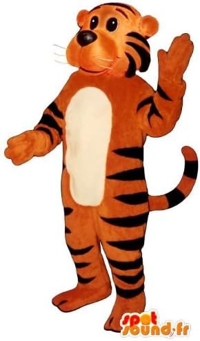 Amazon マスコットspotsoundアマゾンカスタマイズオレンジ虎 ブラックストライプ化 タイガーコスチューム コスプレ 仮装 通販