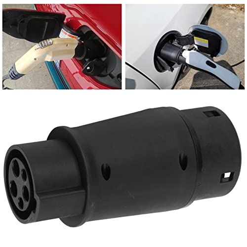 EVGATSAUTO Adaptador de Carga EV, Tipo 1 a Tipo 2 Conector de Cargador EV Adaptador de Carga de Vehículos Eléctricos Protección IP54 16A 32A 230V Universal