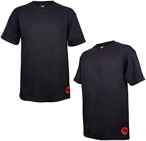 One Cult apparel Men's Low Profile Tee (XL, Black/Red)