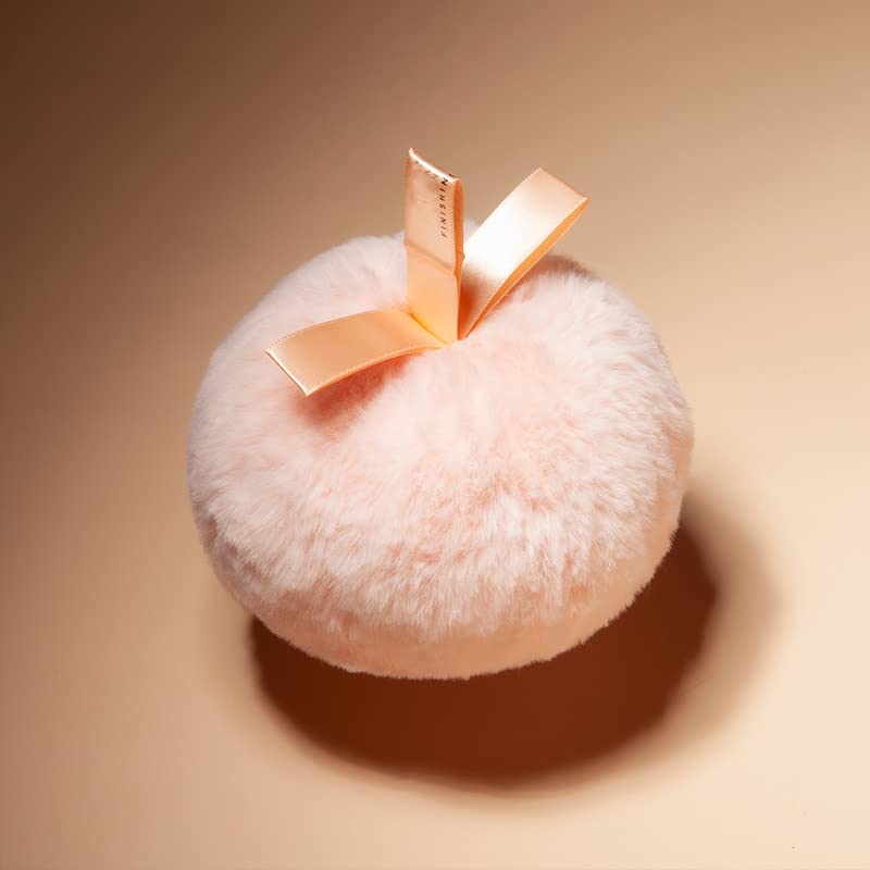 Large Fluffy Powder Puff Tool for Face and Body Highlighting - Soft Makeup Ball With Loose Powder Application - Pink Gift for Women