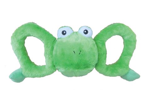 Jolly Pets Jolly Tug-a-Mal Frog Tug/Squeak Toy, Small