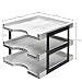 MyGift 3-Tier Vintage White Wood & Metal Document Tray