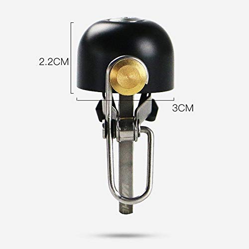 Angzhili Vintage Bicycle Bell Ring Bike Horn Classic Retro Brass Bell Handlebar Bells (Black)