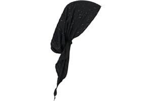 Madison Headwear Pretied Head Scarves for Women Featuring A Unique Sparkly Foil Finish and Stretchy Ribbed Fabric