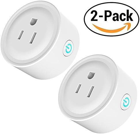 Wifi Smart Plug 2 Pack Mini Wireless Smart Socket ,Compatible with Amazon Alexa and Google Home ,No Hub Required,Remote Control Your Devices Anywhere, with Timing Function