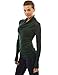 PattyBoutik Women Cowl Neck Ruched Sides Sweater (Dark Green Medium)