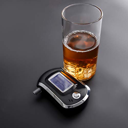 Breathalyzer,Portable Warning Digital Breath Alcohol Tester for Drivers or Home use with 5 mouthpieces - Thumbnail 7