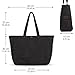 SMRITI Large Canvas Tote Bags for School Work Travel and Shopping (Large, 2 Black)
