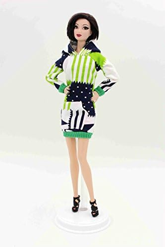 [FIT Barbie &amp; Curvy Barbie Doll] Grass Green Sweater Dress/ Hoodie Dress/ Casual Wear For Barbie Doll/ Curvy Barbie/ Girl's 'Present/Barbie Clothes[Dolls not included &amp; Gift-Wrapped!]