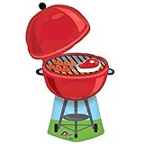 Red Barbecue Grill Supershape Mylar Balloon Party Decoration
