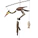 Cohasset Gifts 147 Cohasset Rodney Bobbing Head Bird Bamboo Wind Chime, Natural Wood Finish
