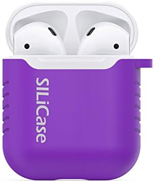 SILiCase - Silicone Apple Airpods Case w/ Detachable Keychain (Extreme Purple)