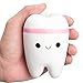 WATINC Kawaii random color 1 pcs Teeth Squishy Cream Scented Slow Rising Toy hop props Toy Cell Phone Charms Pendant Strap(teeth)