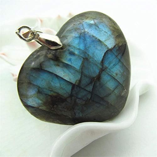 ETHAN Natural Irregular Crystal Labradorite Heart Pendant Moonstone Sunstone Pendant Divination Spiritual Meditation Jewelry Pendants