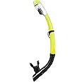 AQUA A DIVE SPORTS Dry Snorkel Easy Breath Diving Snorkel for Snorkeling Scuba Diving Swimming with Top Dry Valve and Food Grade Silicone Mouthpiece for Adult Youth