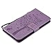 LG Stylo 3 Case,Stylus 3 plus wallet Case,Premium Vintage Emboss Floral PU Leather Built-In Card/Cash Slots,Stand Magnetic Wristlet Strap Case By Zvkvamt (TREE-PURPLE)