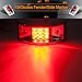 LIMICAR 2PCS Red 12LED Side Marker Lights Sealed Light for Truck Camper Trailer Boats RV