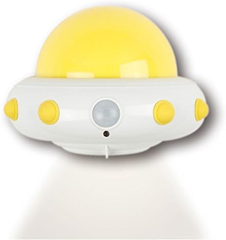 Christmas Gift Night Light, Youngnis Intelligent UFO Human Body and Light Sensor Control Night Light for Childrenroom,Passageway,Bedroom,Bathroom,Vestibule (Body Sensor, Yellow)