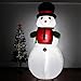Fanshunlite Christmas Inflatable 8 FT Snowman with Hat Lighted Blow-Up Yard Party Decoration for Xmas Inflatable Outdoor Indoor Home Garden Family Prop Yard