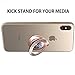 Bling Finger Ring 360° Rotation - ENCORASHOP Thin Universal Cell Phone Ring Stand Holder Kickstand for iPhone X XS MAX, Samsung Galaxy s10 (Rosegold)