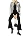 ASMAX HaoDuoYi Womens Causal Soft PU Metalic Silver Crop Top Biker Jacket