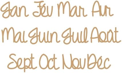 Boanita Lot 12 Mois De L Annee En Bois Amazon Fr Cuisine Maison