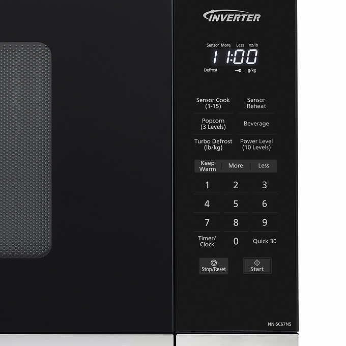 Panasonic 1.3 cu. ft. Inverter Microwave, 1200W - NN-SC67NS (Renewed)