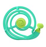 Mombella Snail Teething Rattle Silicone teether infant toy baby gift, BPA free organic baby teething toy, 3M+, blue