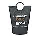 The Fine Living Co. Large 90L Printed Laundry Basket with Round Metal Handles, Large Freestanding Laundry Hamper, Collapsible and Portable Laundry Hampers Storage Bin 14