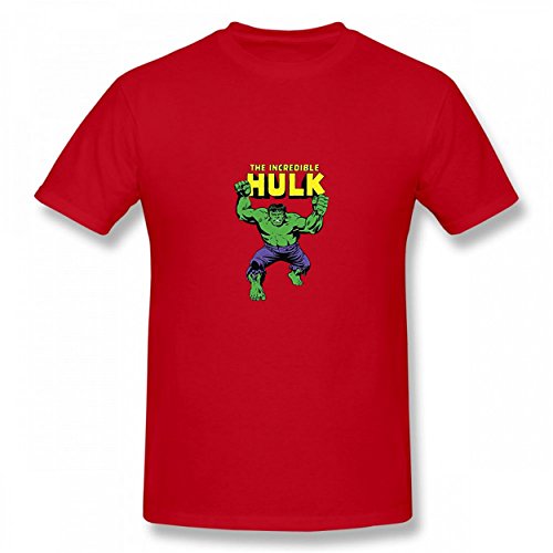 Hero Collection Marvel Comics The Incredible Hulk Tshirt Printed Cotton T-Shirts Tops Logo Authentic Men Tee Red