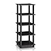 Furinno LACi 4-Bins System Rack, 11.3(W) x 28.8(H) Inch, Espresso/Black