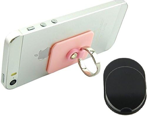 Buyersbargin® Universal 360 Rotating Slim Premium Plastic Ring Finger Grip Stand Phone Tablet Holder + Car Dash / Wall Mount Hook (Pink)